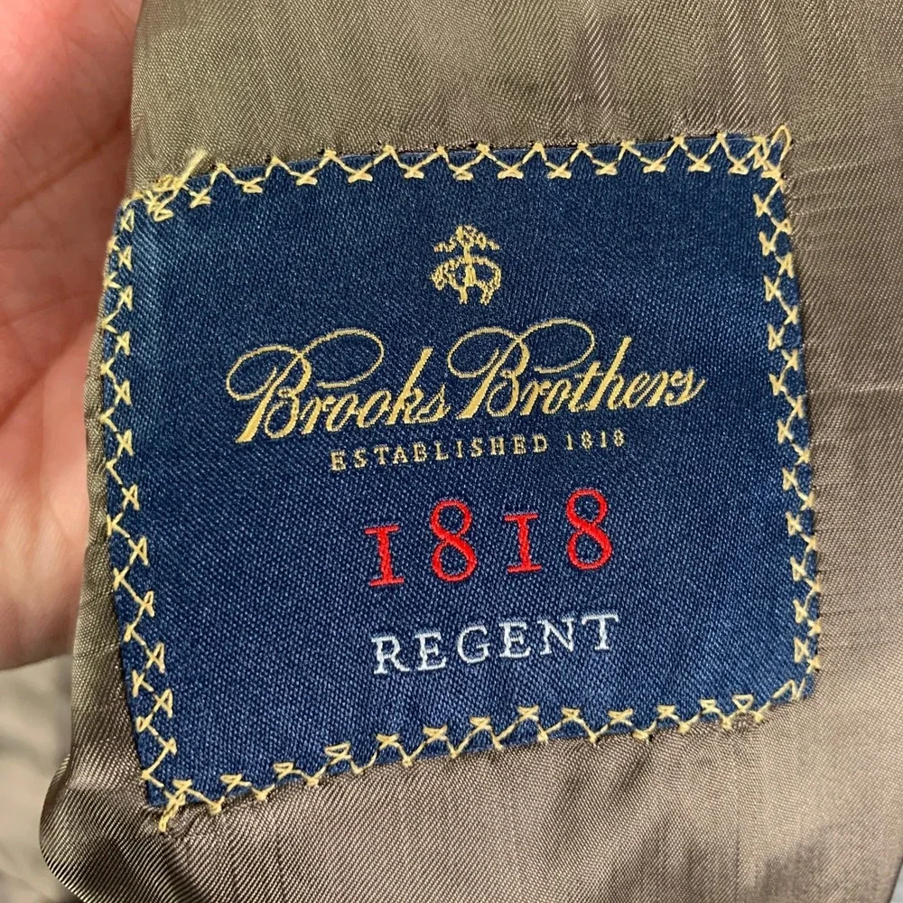 Brooks Brothers Blazer Jacket Men 46L Linen Silk Sport Coat Saxxon Regent